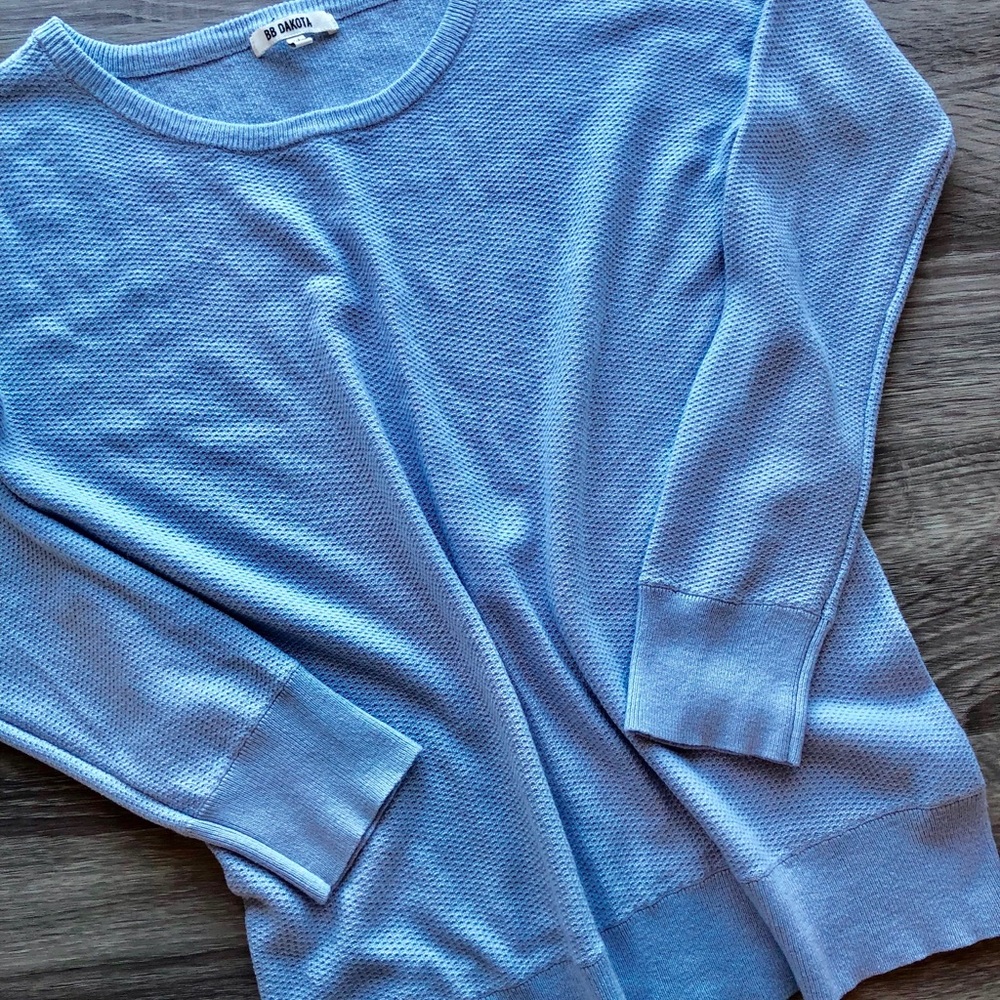 BB Dakota size L powder blue crewneck sweater